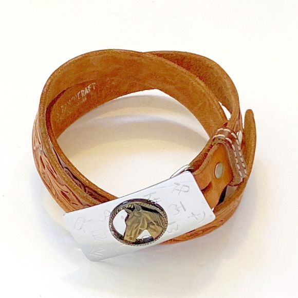 Vintage Penney’s Ranchcraft Tooled Leather Belt - Picture 1 of 6